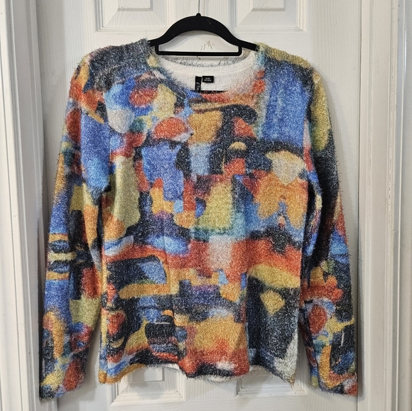 NWT ETHYL Colorful Abstract Women's Sweater - Picture 1 of 6